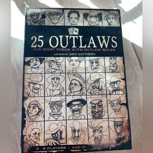 25 Outlaws Old West Poker Game with Outlaw Rules